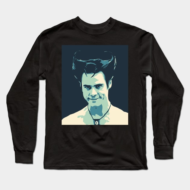 Jim Carrey Devil Hairs Long Sleeve T-Shirt by OFFblack